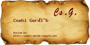 Csehi Geréb névjegykártya